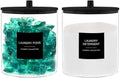 TIPGO Glass Jars for Laundry Room Organization, Laundry Pods Container with 27 Labels, Detergent Holder with Bamboo Lid, Cute Storage Jars, Black (Set of 2) by TIPGO