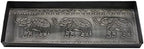 HF by LT Elephants Pattern Metal Boot Tray, 30 x 13 inches, Antique Zinc Finish - Image 2