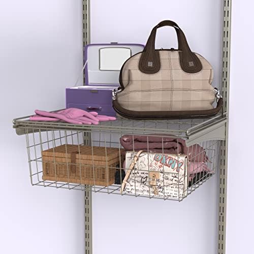 ClosetMaid ShelfTrack Wire Basket Add-On Drawer, Compatible with Drawer Frame Hardware, Nickel Finish - Image 4