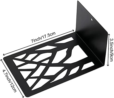 HAKZEON 16 Pack 8 Pairs 4.7 x 3.4 x 7 Inches Book Ends, Metal Bookends with Non-Slip Pads, Black Book Ends for Shelves, Decorative Bookends Supports - Image 2
