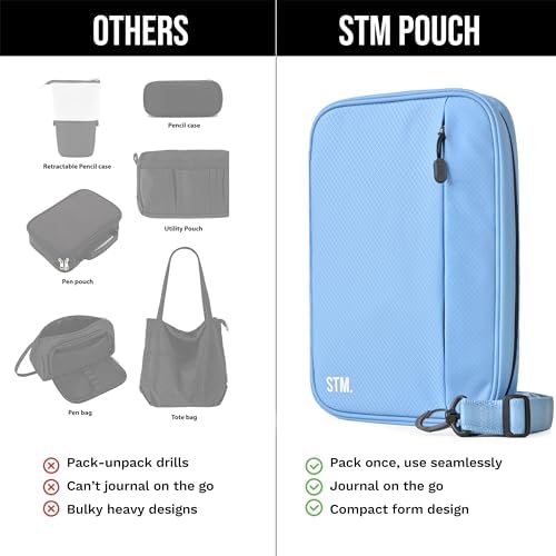 Scribbles That Matter - A5 Pencil Case Pouch + Journal Organizer - Large capacity Kawaii Pencil Pouch, Pen Case, Marker Case, Storage Journal Pouch Zippered Pocket Adjustable Shoulder Strap (7 x 10) - Image 6