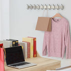 Coat Rack Wall Mount – Brushed Nickel 30 Inch Stainless Steel Hook Rail with 10 Heavy Duty Double Coat Hooks – Wall Mounted Coat Hanger for Entryway, Bathroom, Bedroom, Towel, Hat Organizer - 2 Pack - Image 6