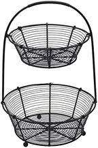 Gourmet Basics by Mikasa Tulsa Fruit Metal Storage Basket, 2-Tier - Image 2