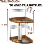 Bathroom Countertop Corner Organizer for Small Spaces, 2-Tier Counter Shelf - Image 2