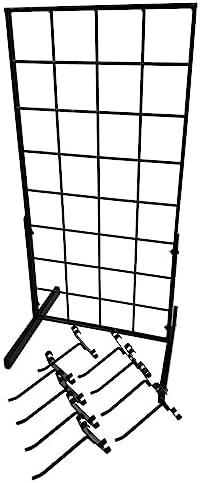 Only Hangers Black Gridwall Countertop Display with Mini T-Legs - Includes (9) 4" Gridwall Hooks Included - Heavy Duty Panel - 12" x 24" - Image 5