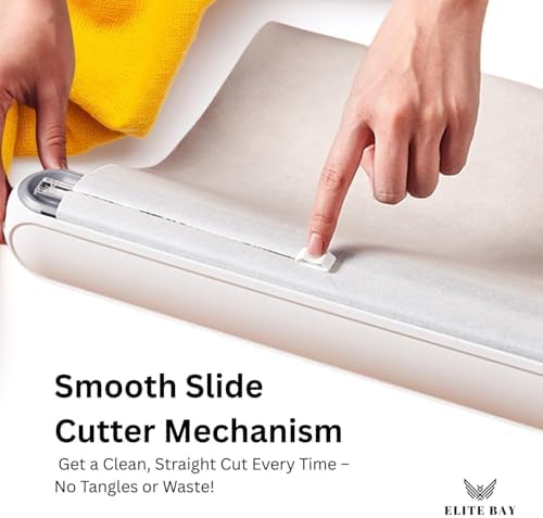 Food Plastic Wrap Dispenser with Sliding Cutter – Refillable ABS Wrap Cutter | Includes 80cm Plastic Wrap Roll. - Image 6