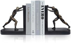 LIFFY Man Decorative Book Ends,7" Resin Non Skid Bookends for Heavy Books,Bookends for Shelves Decorative,Creative Shelf Decorations to Hold Books for Bookshelf,Home,Office,Study by LiffyArt
