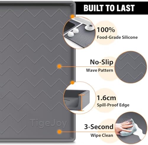 TigeJoy Under Sink Mats for Kitchen Waterproof 31" x 19", Cabinet Liner - Image 4
