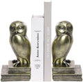 Vintage Gold Owl Bookends,Resin Animal Decorative Book Ends for Shelves,Book Holder with Anti-Slip Base,Luxurious Bird Bookends for Kids Rooms Office Home Decor,Unique Book Lover Gift by Kakizzy