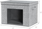 Univivi Fabric Storage Bins with Lids for Closet, 4 Pack, Grey Pattern - Image 2