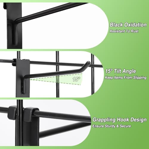 60 Pcs Gridwall Hooks, 8 Inch Grid Wall Hook Display for Gridwall Panels - Image 3