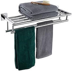 KOKOSIRI Bathroom Towel Rack Towel Holder 20 Inch Towel Shelf with Double Towel Bars Wall Mounted SUS 304 Stainless Steel, Polished Chrome, B6005CH-L20 by KOKOSIRI