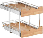 OCG Pull Out Cabinet Organizer 11" W x 21" D, 2 Tier Slide Out Shelf, Heavy-Duty Pull Out Drawer for Cabinets, Base Cabinet Organization for Kitchen, Pantry, Bathroom - Image 3