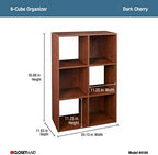ClosetMaid Cubeicals 6 Cube Storage Shelf Organizer Bookshelf, Stackable, Vertical Or Horizontal, Easy Assembly, Wood, Dark Cherry Finish - Image 3