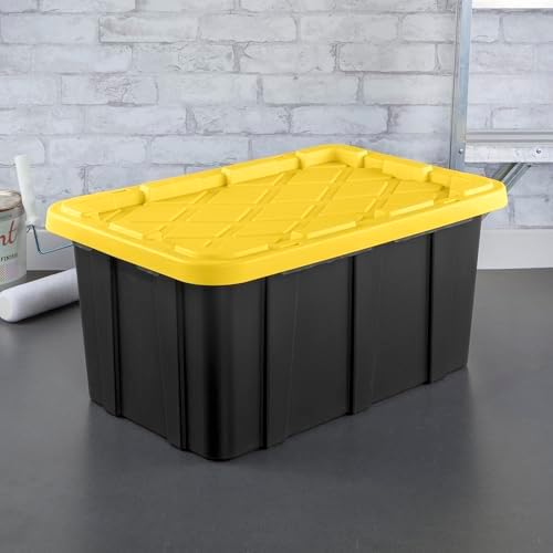 Sterilite Industrial Storage Tote with Lids for Garage, 17 Gallon, 18-Pack - Image 4