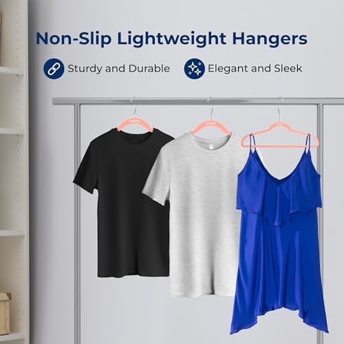 SereneLife Velvet Hangers – 100 Pack, Slim & Space Saving for Closets - Image 4