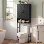 Over The Toilet Storage Cabinet,23.6" W Bathroom Organizer, Black by Unknown