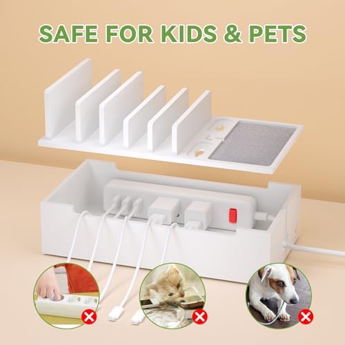 Pezin & Hulin Charger Station Organizer, No Power Charging Supply-White - Image 5