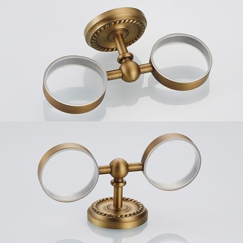 Antique Bronze Double Toothbrush Holder for Bathroom Tumble Holder Wall Mounted - Image 6