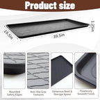 Geelin 3 Pack 40"x20" Extra Large Boot Tray, Long Shoe Mats, Black - Image 2