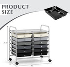 COSTWAY 12-Drawer Rolling Storage Cart, Utility Storage Organizer Cart - Image 3