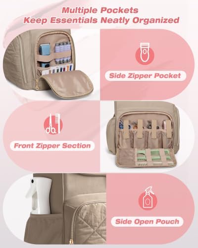 Marscamd Insulated Hairstylist Travel Bag Backpack with Detachable Divider - Image 3