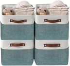 DECOMOMO Storage Bins, Large Fabric Storage Baskets for Shelves 4 Pack by DECOMOMO