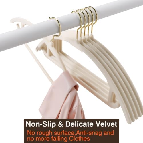Korpai 50 Pack Velvet Hangers Non Slip,Sweater Hangers No Shoulder Bump - Image 4