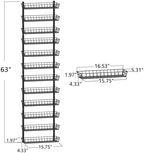 SWOMMOLY Wall Mount Spice Rack Organizer, 12-Tier Adjustable Dual-Use Shelf - Image 6