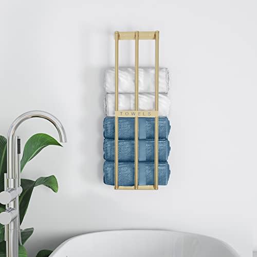 Bethom Towel Racks for Bathroom, Towel Storage Holder Space Saving, Gold - Image 2