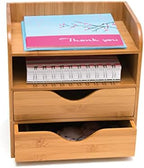 Lipper International 4-tier Mini Desk Organizer, Brown - Image 3