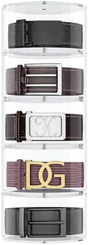 NIUBEE Belt Organizer for Closet, Acrylic Belt Storage Holder Box, 5 Layers by NIUBEE