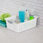 Sterilite Medium Ultra™ Basket, Open Plastic Storage Bin, White, 6 Pack - Image 4