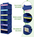 Kids Clothes Organizer, Weekly Clothes Organizer for Kids, 6 Shelf, Blue - Image 4