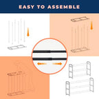 Happhom 3-Tier Expandable Shoe Organizer - Space Saver Shoe Shelf with Smart Design for Closet, Entryway and Small Spaces, Dark Grey (CSR-01) - Image 7