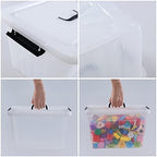 4-Pack 25 Quart Storage Boxes, Plastic Storage Latch Bin - Image 3