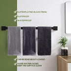 KOKOSIRI 32-Inch Single Towel Bar, Bathroom Kitchen Towel Holder, Wall Mounted SUS304 Stainless Steel Towel Rack, Matte Black, B4003BK-L32 - Image 6