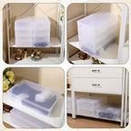Sintuff 8 Pack Large Boot Storage Boxes with Lids for Tall Boots 20.5" x 11.8" x 4.5" Stackable Clear Plastic Shoe Organizer Container Space-saving Shoe Storage Box for Sneakers and High Heels - Image 4