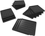Storex School Locker - Office Cubicle Boot Tray, 12.38 x 11 x 0.8 Inches, 18-Pack, Black (00802B18S), Small by Storex