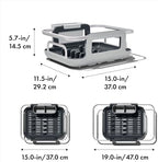 OXO Good Grips Extendable Over-The-Sink Aluminum Drying Dish Rack - Image 5