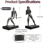 Abstract Sculpture Book Ends Decorative Bookends for Shelves, Modern Figure Bookends for Bookshelf Decor, Decorative Book Stoppers for Home Office Library - Image 3