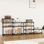 ROJASOP Shoe Rack Organizer, 10-Tier Metal Shoe Rack for Closet Entryway Garage, 32-36 Pairs Tall Shoe Boot Storage Shelf with Hooks, Stackable Large Shoe Stand, Black - Image 7