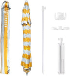 AMMSUN Shade Umbrella, Premium Portable Umbrella with Stand, 6.5ft Lightweight Free Standing Canopy for Sporting Games, Adjustable Instant Sun Protection and Easy to Carry, Stripe Yellow - Image 6