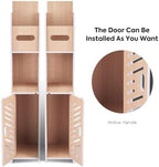 Bathroom Storage Cabinet, Toilet Paper Holder with Shelf (Oak) - Image 3