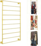 10 Tier Scarf Display Rack Tie Hijab Ribbon Organizer Gift Wrap Paper Holde by kunghei