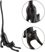 Bitray Cat Cast Iron Paper Towel Holder Toilet Stand 16.5" Kitchen Decor - Image 6