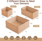 Criusia Drawer Organizer Clothes, 10 Pack Dresser Organizer for Baby Clothes, Underwear, Sock- Foldable Closet Organization and Storage Dividers Bins for Nursery, Bedroom (Brown) - Image 2