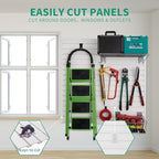 FRAYSCENT Slat Wall Paneling Garage Slat Wall Storage Systems Slatwall Panels Power Tool Organizer Wall Mount, PVC Garage Storage & Organization Products Slate Board (White, 4ft x 2ft) - Image 6