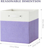 FinishingBo 13x13x13 Storage Cube Bins 4 Pack, Cube Shelf Baskets - Image 3