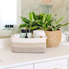 NaturalCozy 13.5”x8.5”x5.5” Storage Baskets for Shelves 3 Pack | Cotton Rope Woven Small Baskets for Organizing | Small Storage Bins for Nursery, Bathroom, Closet, Cube Shelf, Decorative, Gift - Image 5